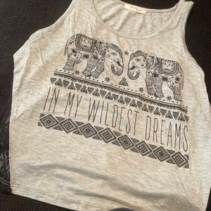 In my wildest dreams. Crop tank lace sides. Nwot.